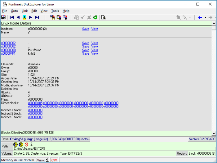 DiskExplorer for Linux