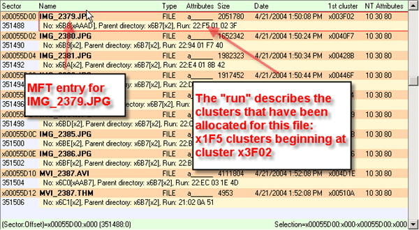 DiskExplorer for NTFS: MFT-Eintrag für Datei IMG_2379.JPG